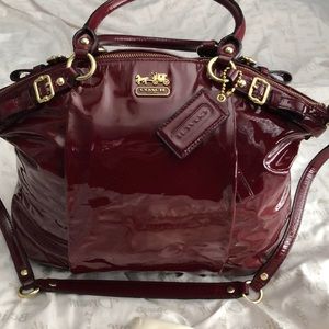 Red Mad Pat Lindsey Coach purse good condition